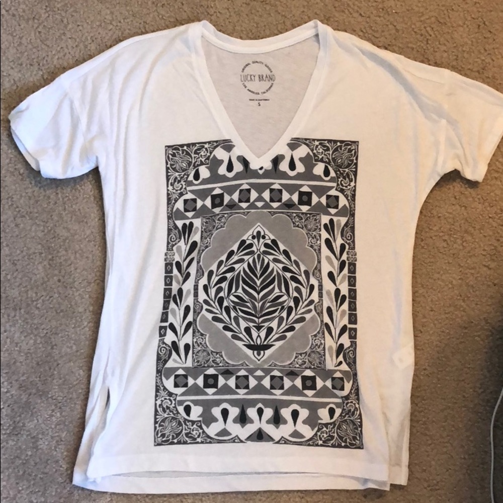 Lucky Brand white graphic tee